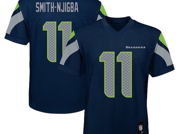 Jaxon Smith-Njigba Seattle Seahawks Youth Replica Player Jersey - College Navy