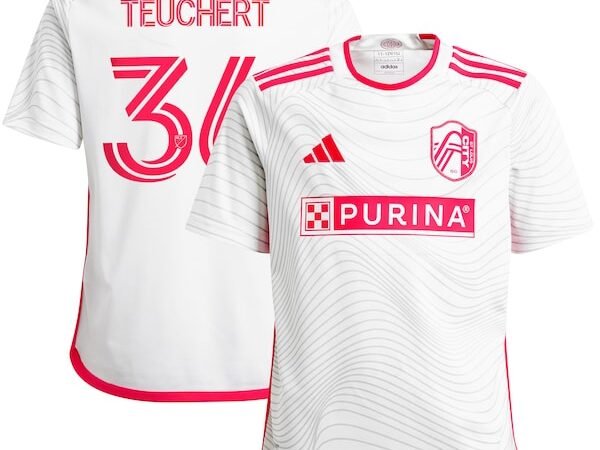 Cedric Teuchert St. Louis City SC adidas Youth 2024 The Confluence Kit Replica Player Jersey - White