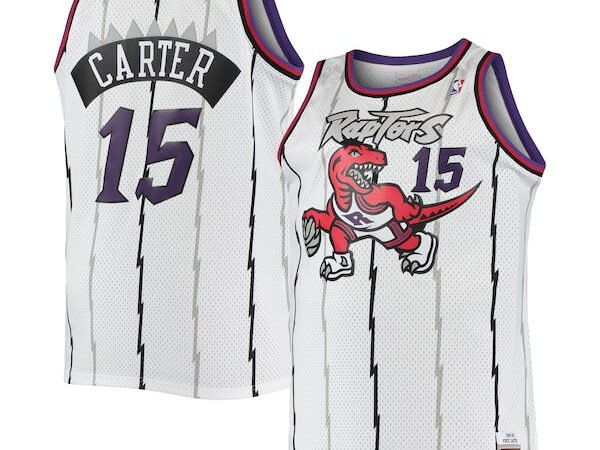 Vince Carter Toronto Raptors 1998/99 Big & Tall Hardwood Classics Swingman Jersey - White/Purple