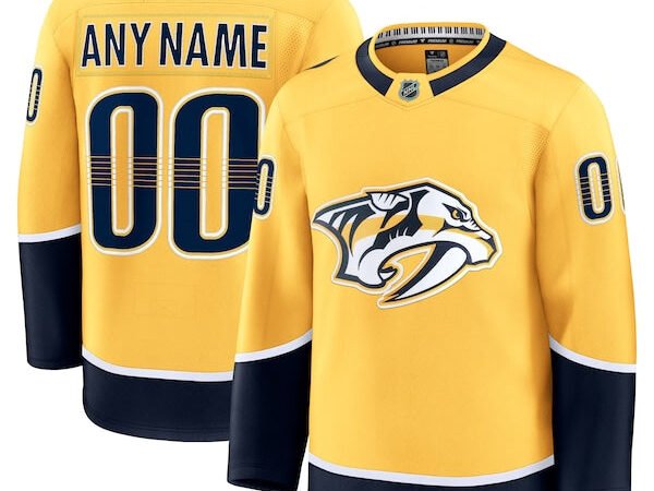 Nashville Predators  Home Premium Custom Jersey - Gold/White