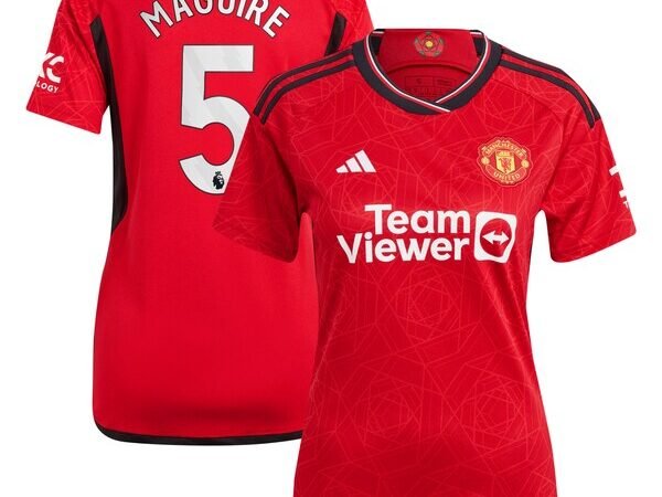 Harry Maguire Manchester United adidas Women's 2023/24 Home Replica Player Jersey - Red/Green