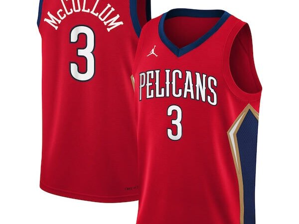 C.J. McCollum New Orleans Pelicans Jordan Brand Youth Swingman Jersey - Statement Edition - Red