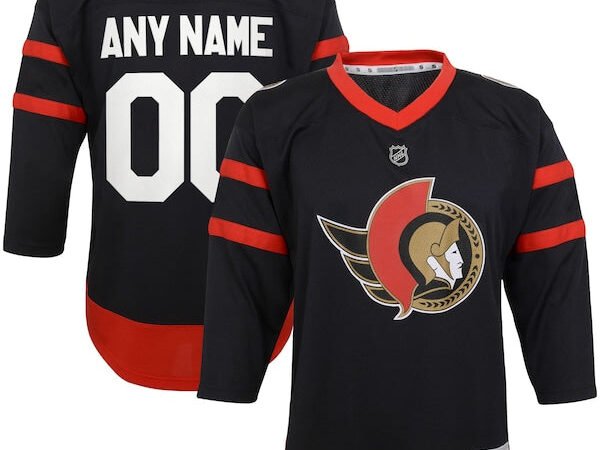 Ottawa Senators Youth Home Replica Custom Jersey - Black