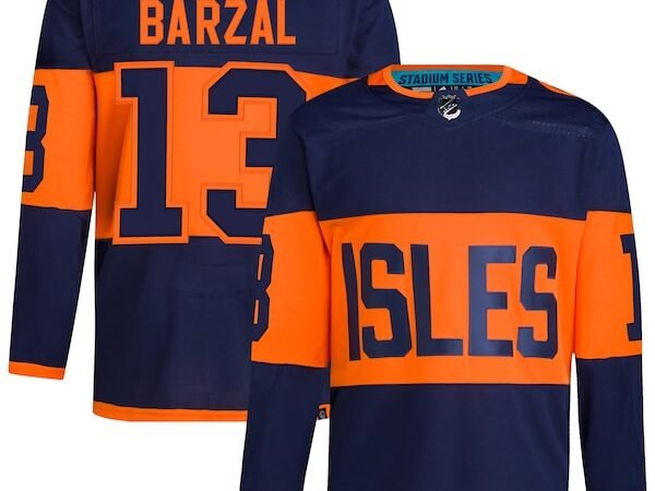 Mathew Barzal New York Islanders adidas 2024 NHL Stadium Series Primegreen Authentic Player Jersey – Navy