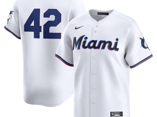 Miami Marlins Nike 2024 Jackie Robinson Day Home Limited Jersey – White