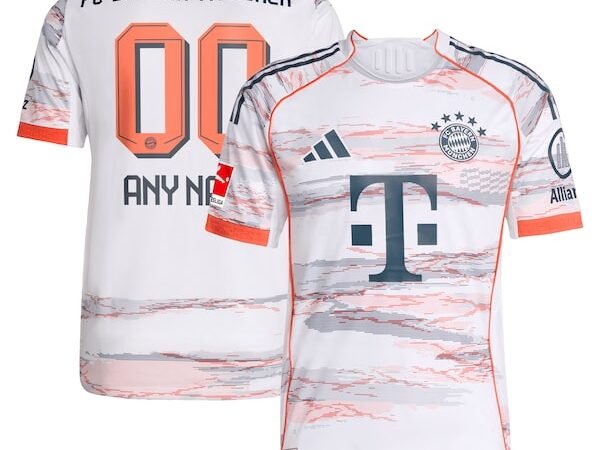 Bayern Munich adidas 2025/26 Away Authentic Custom Jersey - White