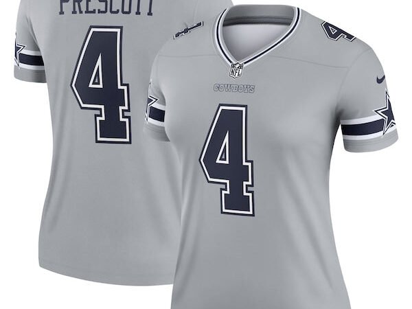 Dak Prescott Dallas Cowboys Nike Women's Inverted Legend Jersey - Gray