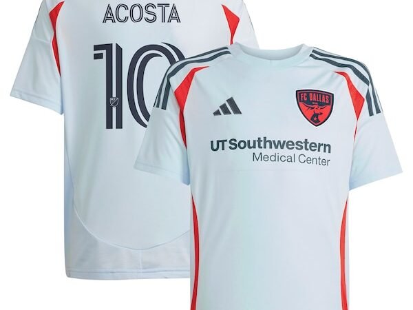 Luciano Acosta FC Dallas adidas Youth 2025 The Inferno Kit Replica Player Jersey - Light Blue