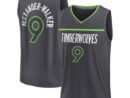 Nickeil Alexander-Walker Minnesota Timberwolves  Youth Fast Break Replica Player Jersey - Statement Edition - Black