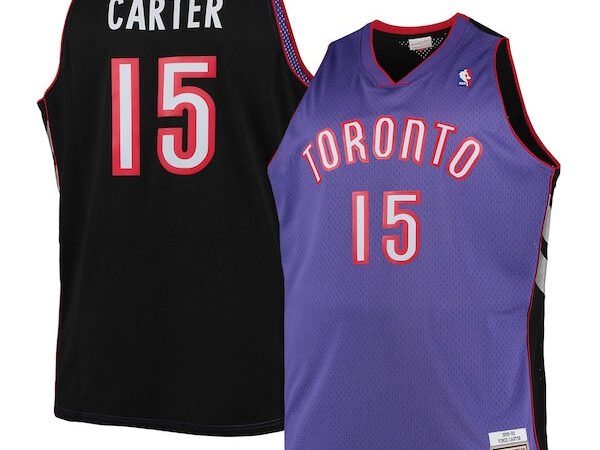 Vince Carter Toronto Raptors Big & Tall 1999/00 Hardwood Classics Swingman Jersey - Purple/White