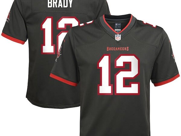 Tom Brady Tampa Bay Buccaneers Nike Youth Alternate Game Jersey - Pewter