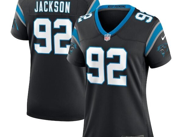 Cam Jackson Carolina Panthers Nike Women's Team Game Jersey -  Black
