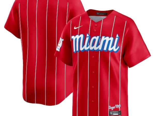 Miami Marlins Nike City Connect Limited Jersey - Red