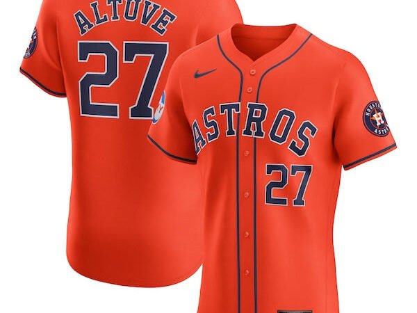 Jose Altuve Houston Astros Nike Alternate Elite Player Jersey - Orange