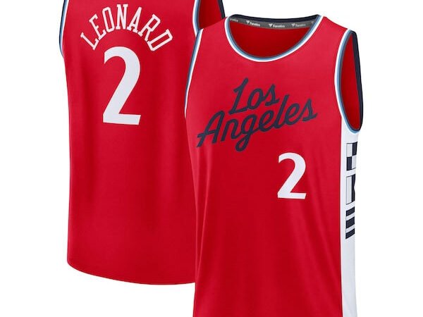 Kawhi Leonard LA Clippers  Youth Fast Break Replica Player Jersey - Statement Edition - Red