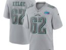 Jason Kelce Philadelphia Eagles Nike Super Bowl LVII Patch Atmosphere Fashion Game Jersey - Gray