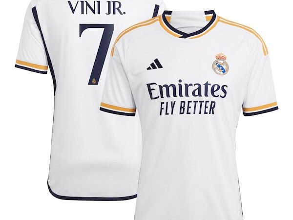 Vini Jr. Los Merengues adidas 2023/24 Home Replica Player Jersey - White
