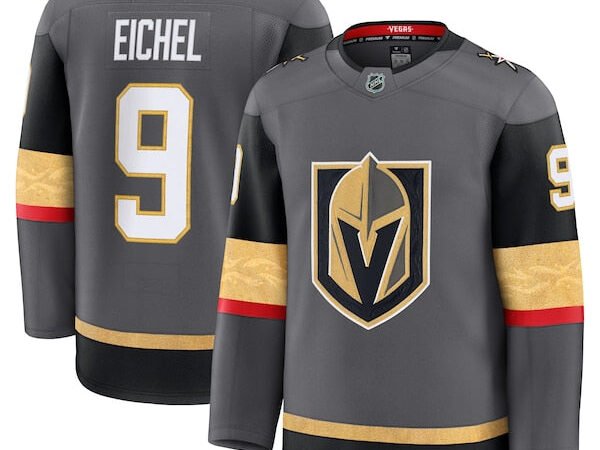 Jack Eichel Vegas Golden Knights  Alternate Premium Jersey - Gray/Gold