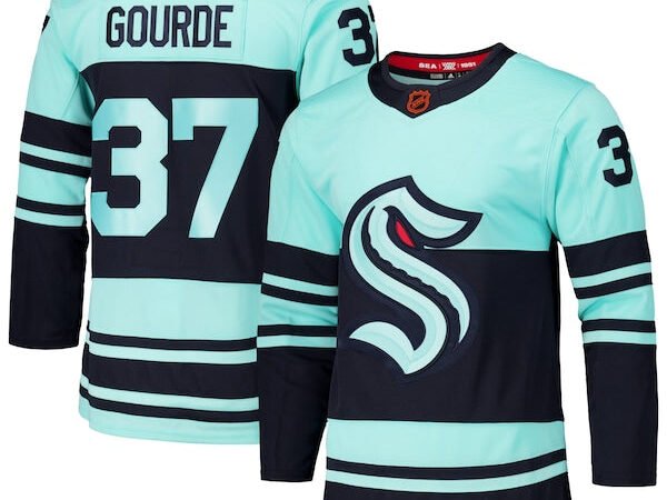 Yanni Gourde Seattle Kraken adidas Reverse Retro 2.0 Authentic Player Jersey - Light Blue