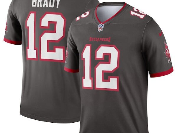 Tom Brady Tampa Bay Buccaneers Nike Alternate Legend Jersey - Pewter/Red