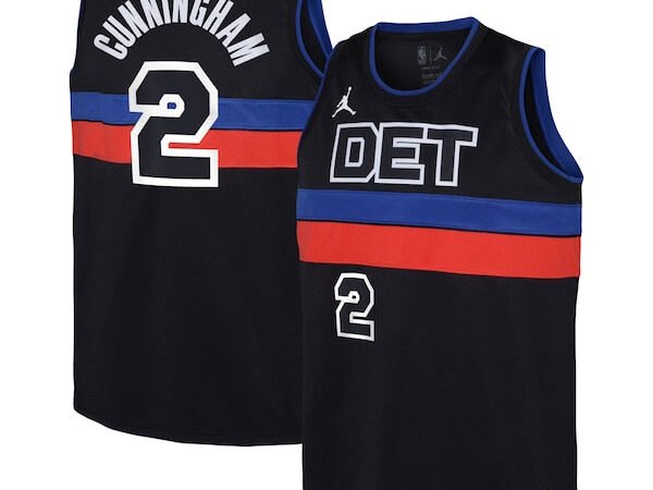 Cade Cunningham Detroit Pistons Jordan Brand Youth Swingman Jersey - Statement Edition - Black