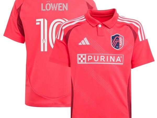 Eduard Löwen St. Louis City SC adidas Youth 2025 Forever CITY Red Replica Player Jersey - Red