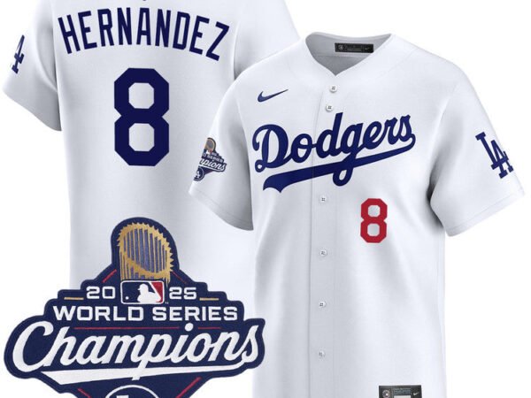 Enrique Hernández Los Angeles Dodgers Nike 2025 World Series Champions Limited Jersey - White