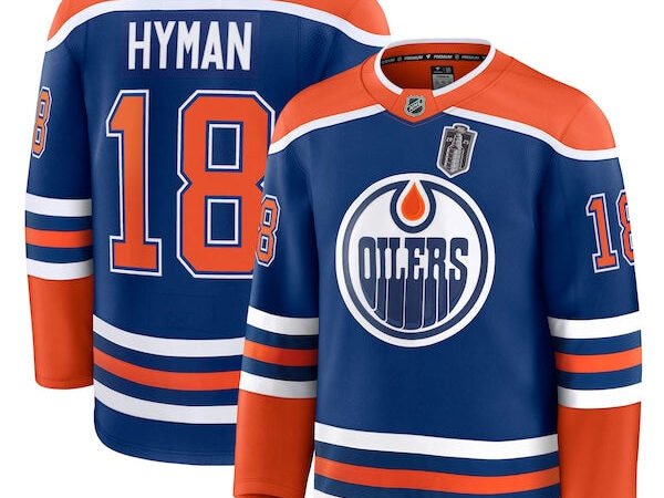 Zach Hyman Edmonton Oilers 2025 Stanley Cup Final Home Premium Jersey - Royal