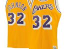 Magic Johnson Los Angeles Lakers 1984/85 Hardwood Classics Swingman Jersey - Gold/Purple