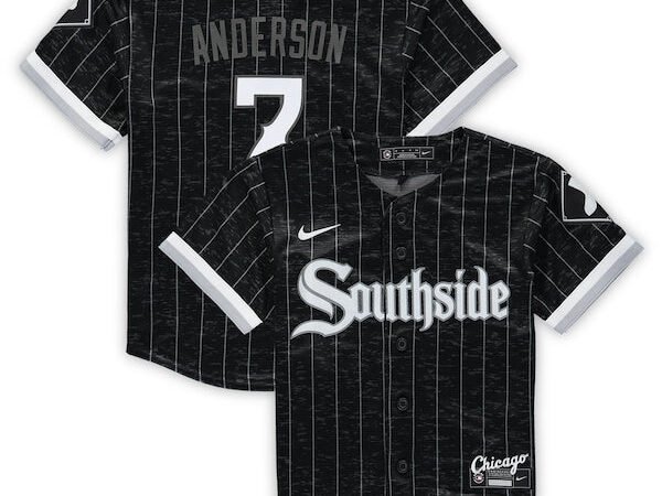 Tim Anderson Chicago White Sox Nike Preschool City Connect Script Replica Jersey - Black