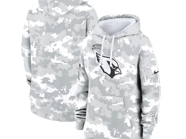 Arizona Cardinals Nike Women's 2024 Salute To Service Club Fleece Pullover Hoodie - Arctic Camo
