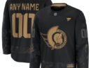 Ottawa Senators  2024 Military Appreciation Personalized Long Sleeve Practice Jersey - Black