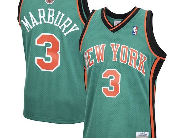 Stephon Marbury New York Knicks 2001/02 Hardwood Classics Swingman Jersey - Green