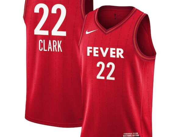 Caitlin Clark Indiana Fever Nike Youth 2024 WNBA Draft Rebel Edition Victory Player Jersey - Red