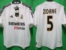Zidane Los Merengues Adidas 2003-04 Home Jersey - White