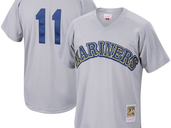 Edgar Martinez Seattle Mariners Cooperstown Collection Mesh Batting Practice Jersey - Charcoal