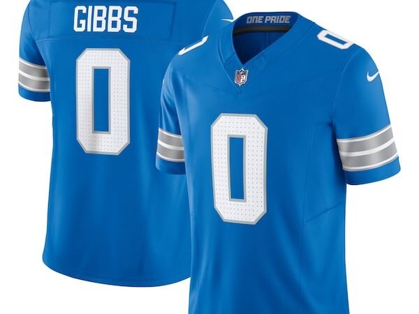 Jahmyr Gibbs Detroit Lions Nike Vapor F.U.S.E. Limited Jersey - Blue/Black/White