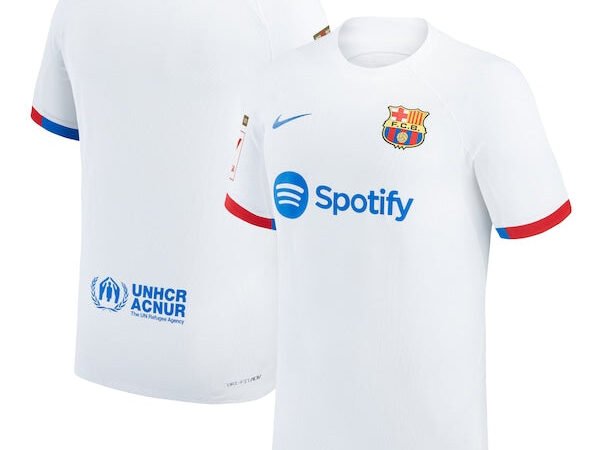 Barcelona Nike 2023/24 Away Match Authentic Jersey - White