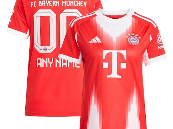 Bayern Munich adidas Women's 2025/26 Home Replica Custom Jersey - Red