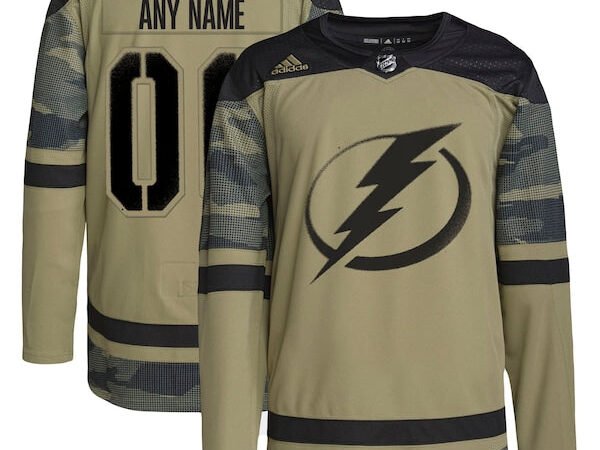 Tampa Bay Lightning adidas Military Appreciation Team Authentic Custom Practice Jersey - Camo