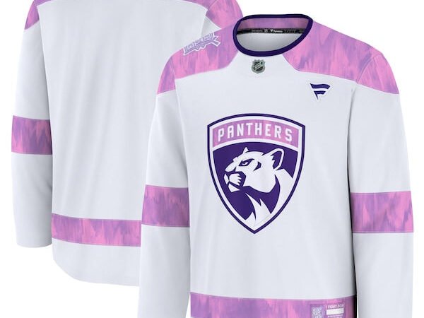 Florida Panthers  2024 Hockey Fights Cancer Practice Jersey - White