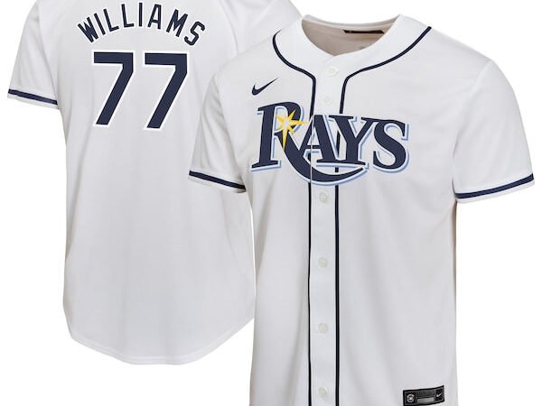 Carson Williams Tampa Bay Rays Nike Youth Home Player Game Jersey - White