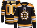 Boston Bruins adidas  Home  Primegreen Authentic Custom Jersey - Black