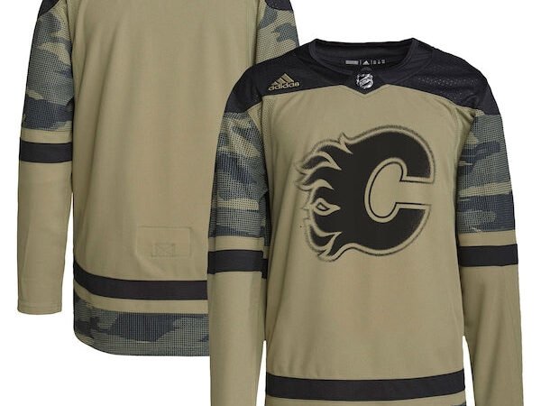 Calgary Flames adidas Logo Military Appreciation Team Authentic Practice Jersey - Camo