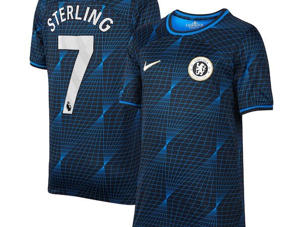 Raheem Sterling Chelsea Nike Youth 2023/24 Away Stadium Replica Player Jersey - Navy