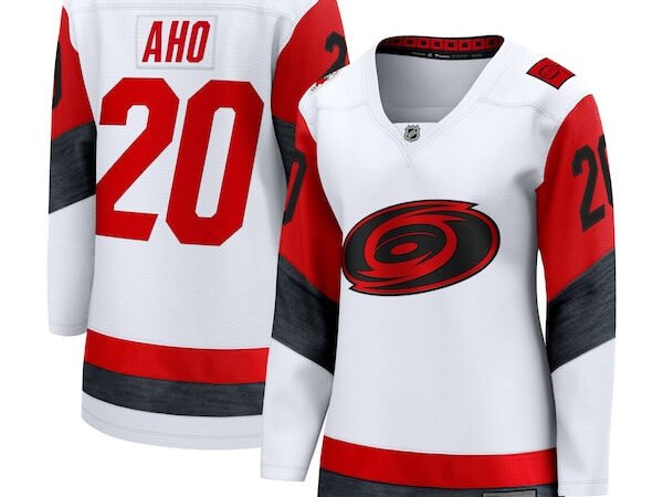 Sebastian Aho Carolina Hurricanes  Women's Away Breakaway Jersey - White
