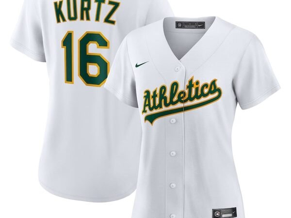 Nick Kurtz Athletics Nike Women's Home Replica Player Jersey - White