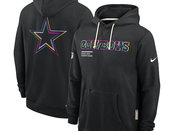 Dallas Cowboys Nike 2025 NFL Crucial Catch Sideline Standard Issue Dri-FIT Hoodie - Black