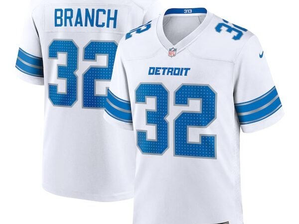 Brian Branch Detroit Lions Nike White Game Jersey -  White/Blue