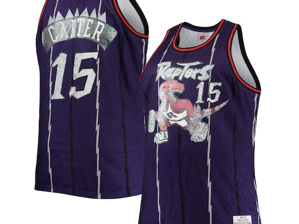 Vince Carter Toronto Raptors Big & Tall 1998/99 NBA 75th Anniversary Diamond Swingman Jersey - Purple